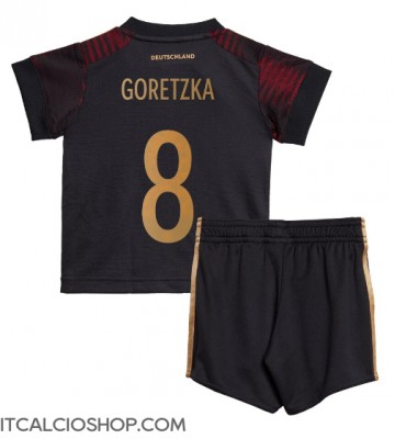 Germania Leon Goretzka #8 Seconda Maglia Bambino Mondiali 2022 Manica Corta (+ Pantaloni corti)